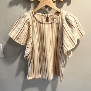 Madewell Flowing Sleeve Striped Shirt NWT